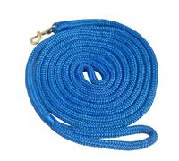 BIGANTTOW Double Braided Nylon Horse Lead Rope with Snap Hook, Black, 15 FT, Durable Lightweight (Blue, 15FT)