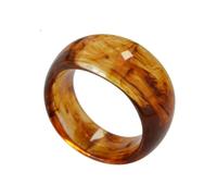 Bigbabybig Chic Boho Exaggerated Resin Bangle Bracelet for Women Wide Oversized Irregular Acetate Hypollergenic Acrylic Statement Jewelry Gifts for Her, 5 UK, Resin, Cubic Zirconia