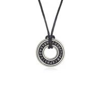 Bigbabybig Minimalist The Elder Futhark Runes Pendant for Men Women Viking Necklace Chain Hypoallergenic Nordic Pagan Faith Dainty Mother's Day Birthday, 24inch, Metal, No Gemstone