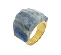 Bigbabybig Natural Labradorite Gemstone Exaggerated Statement Ring for Women Men Gemstone Dainty Trendy Stainless Steel Party Wedding Band Rings Elegant Jewelry Gifts for Her Him Anniversary Birthday