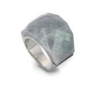 Bigbabybig Natural Labradorite Gemstone Exaggerated Statement Ring for Women Men Gemstone Dainty Trendy Stainless Steel Party Wedding Band Rings Elegant Jewelry Gifts for Her Him Anniversary Birthday