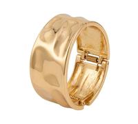 Bigbabybig Wavy Gold Cuff Bracelet for Women Wide Statement Bangle with Irregular Hammered Texture Unique Artistic Hand Jewelry Fashion Accessories Highly Polished Minimalist Stacking, M, Metal, no