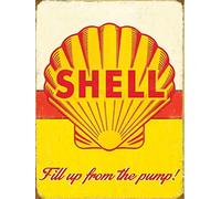 BigBazza Novelty Retro Vintage Wall tin Plaque 20x15cm - Ideal for Pub shed Bar Office Man Cave Home Bedroom Dining Room Kitchen Gift - Shell Motor Oil Garage Workshop Repair Metal Sign