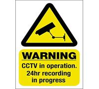 BigBazza Novelty Retro Vintage Wall tin Plaque 20x15cm - Ideal for Pub shed Bar Office Man Cave Home Bedroom Dining Room Kitchen Gift - Warning CCTV Video Camera Protection Shop Garage Metal Sign