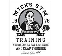 BigBazza Novelty Retro Vintage Wall tin Plaque 20x15cm - Ideal for Pub shed Bar Office Man Cave Home Bedroom Dining Room Kitchen Gift - Rocky Film Mickey Gym Boxing Fight Movie Metal Sign