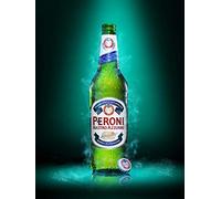 BigBazza Vintage Advertising Wall Tin Plaque 20x15cm - Pub Shed Bar Man Cave Home Bedroom Office Kitchen Gift Metal Sign - Peroni Nastro Azzurro Italian Beer Lager Bottle inspired
