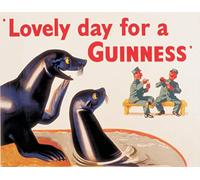 BigBazza Vintage Advertising Wall Tin Plaque 20x15cm - Pub Shed Bar Man Cave Home Bedroom Office Kitchen Gift Metal Sign - Guinness Draught Stout Ale Pint Irish Ireland