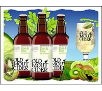 BigBazza Vintage Advertising Wall Tin Plaque 20x15cm - Pub Shed Bar Man Cave Home Bedroom Office Kitchen Gift Metal Sign - Old Mout Cider Drink Alcohol Kiwi Lime Bottle Inspired