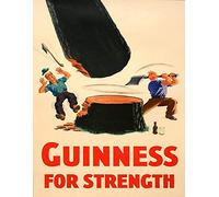 BigBazza Vintage Advertising Wall Tin Plaque 20x15cm - Pub Shed Bar Man Cave Home Bedroom Office Kitchen Gift Metal Sign - Guinness Draught Stout Ale Pint Irish Ireland