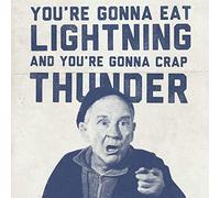 Vintage Advertising Wall Tin Plaque Large Square 20x20cm Pub Shed Bar Man Cave Home Bedroom Office Kitchen Gift Metal Sign - Mickey Boxing Rocky Lightning Crap Thunder Quote inspired