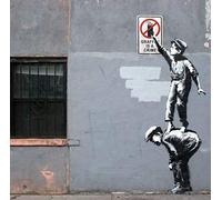 BigBazza Vintage Advertising Wall Tin Plaque Large Square 20x20cm Pub Shed Bar Man Cave Home Bedroom Office Kitchen Gift Metal Sign - Banksy Window Art Graffiti Tattoo Paint Canvas style inspired