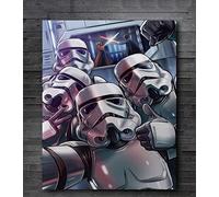BigBazza Vintage Rustic Advertising Retro Wall Tin Plaque 20x15cm - Pub Shed Bar Man Cave Home Garage Kitchen Gift Metal Sign - Star Wars Movie Stormtrooper inspired Camera Selfie Photo Art, multi