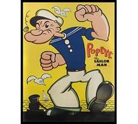 BigBazza Vintage Rustic Advertising Retro Wall Tin Plaque 20x15cm - Pub Shed Bar Man Cave Home Garage Office Kitchen Gift Metal Sign - POPEYE Sailor Man Cartoon Character Sea Birds, multi