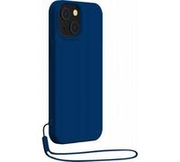 BigBen Connected Silicone iPhone 14 case with matching wrist strap, Navy Blue