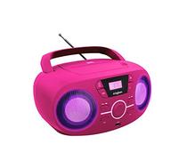 Bigben Interactive CD61RSUSB Portable CD Player Pink CD Player - CD Drive (FM, PLL, Audio CD, LED, Digital, AC Current, Battery, 290 mm)