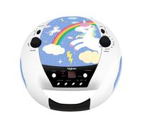 BigBen Portable CD Player with Unicorn Microphone, Multicolour