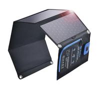 28W Solar Charger Foldable with Digital Ammeter Outdoor Solar Powered Charger