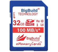 BigBuild Technology 32GB Ultra Fast U3 100MB/s Memory Card For Canon XA 55 Camcorder, Class 10 SDHC