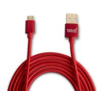 BigBuild Technology RED 2-Metre Gold Plated USB Cable for TomTom GO Basic/Classic/Discover/Expert, Essential/Essential 6, Live 820/825, Premium/Premium X, Professional 6250 Sat Nav