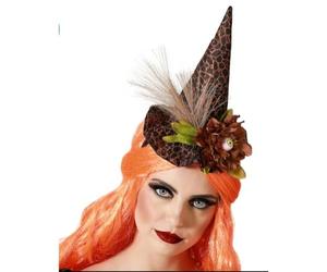 BigBuy Carnival Halloween Witch Hat Headband