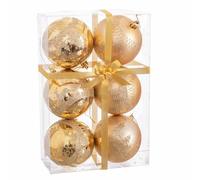 BigBuy Christmas Christmas Balls Gold Plastic Deer 8 x 8 x 8 cm (6 Units)