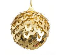 BigBuy Christmas Christmas Balls Gold Plastic Polyfoam 10 x 10 x 10 cm (3 Units)