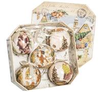 BigBuy Christmas Christmas Baubles Multi-Coloured Polyfoam Paper 7.5 x 7.5 x 7.5 cm (Pack of 5)