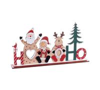 BigBuy Christmas Christmas Ornament Multicolor Wood 33 x 5 x 18 cm