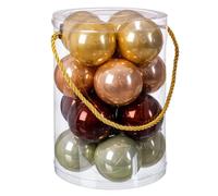 BigBuy Christmas Multicoloured Plastic Christmas Baubles 6 x 6 x 6 cm (16 Units)