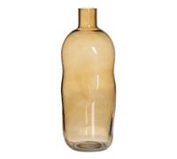 BigBuy Home Amber Glass Vase 13.5 x 13.5 x 35 cm