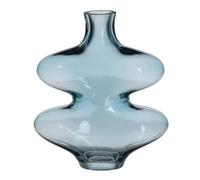 BigBuy Home Blue Glass Vase 18 x 7.5 x 21.5 cm