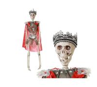 BigBuy Home Decoration for Halloween Medieval King Skeleton 40cm