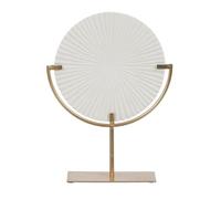 BigBuy Home Decorative Figure White Golden Circle 28 x 10 x 38 cm