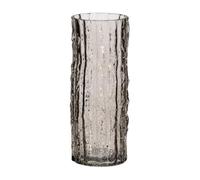 BigBuy Home Glass Grey Vase 10 x 10 x 25.5 cm