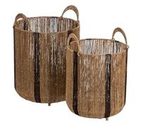 BigBuy Home Set of Natural Brown Jute Baskets 35 x 35 x 48 cm (2 Pieces)