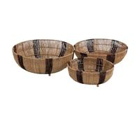 BigBuy Home Set of Natural Brown Jute Baskets 42 x 42 x 13 cm (3 Units)