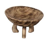 BigBuy Home Table Centre Beige Wood 30 x 30 x 18 cm