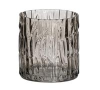 BigBuy Home Vase Grey Glass 12 x 12 x 12 cm
