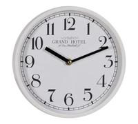 BigBuy Home Wall Clock White Wood Glass 22 x 22 x 4.5 cm