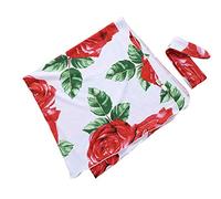 Bigbuyu Newborn Receiving Blanket Headband Set Floral Printed Baby Swaddle Blanket Soft Sleeping Wrap Blankets 0-6M