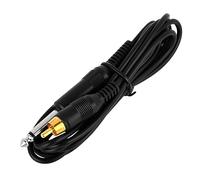 Bigcan Black Silicone Clip Cord for Coil Tattoo Machine - 6ft Flexible Power Hook Line with Phono Plug, Durable Connector Cable for Professional Tattoo Equipment
