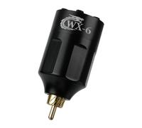 Bigcan Mini Wireless Tattoo Power Supply - 1300mAh Rechargeable Battery, Type-C Fast Charging, LED Display, RCA/DC Interface, Strong Start Function, Portable 51g Lightweight Design,Black,RCA