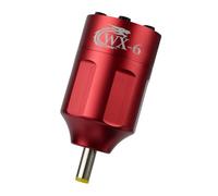 Bigcan Mini Wireless Tattoo Power Supply - 1300mAh Rechargeable Battery, Type-C Fast Charging, LED Display, RCA/DC Interface, Strong Start Function, Portable 51g Lightweight Design,Red,DC