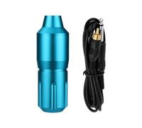 Bigcan Rotary Tattoo Pen Machine - Aluminum Alloy Body, Compact 3.54in/9cm Motorized Device with Adjustable Cartridge Length, Hook Line Connection for Professional Tattoo Artists,Blue