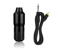 Bigcan Rotary Tattoo Pen Machine - Aluminum Alloy Body, Compact 3.54in/9cm Motorized Device with Adjustable Cartridge Length, Hook Line Connection for Professional Tattoo Artists,Black