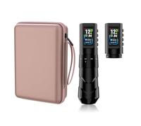 Bigcan Wireless Tattoo Pen Kit with 1600mAh Battery Professional Rotary Tattoo Machine with Adjustable 2.0-4.2mm Stroke for Lining Shading for Artists Beginners,Black,2 Batteries