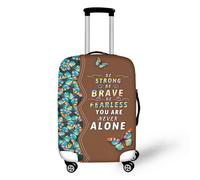 Bigcardesigns Travel Luggage Protective Covers for 18"-30" Suitcase Elastic, Art Butterflies Text, S(18"-21"cover), S(18"-21"cover)