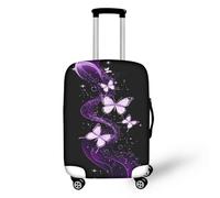 Bigcardesigns Travel Luggage Protective Covers for 18"-30" Suitcase Elastic, Bling Butterfly, L(26"-30" cover), L(26"-28"cover)