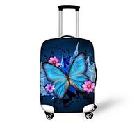 Bigcardesigns Travel Luggage Protective Covers for 18"-30" Suitcase Elastic, Butterfly, S(18"-21"cover)