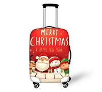 'Bigcardesigns Travel Luggage Protective Covers for 18''-30'' Suitcase Elastic', Christmas Friends, M(22"-24"cover), Modern